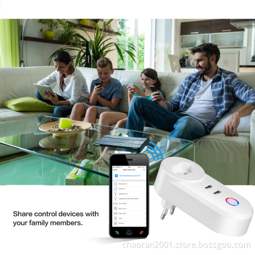 2018 Hot SaleElectrical Home Remote Control Wireless Mini Socket Work With Google Home Alexa Brazil Wifi Smart Plug